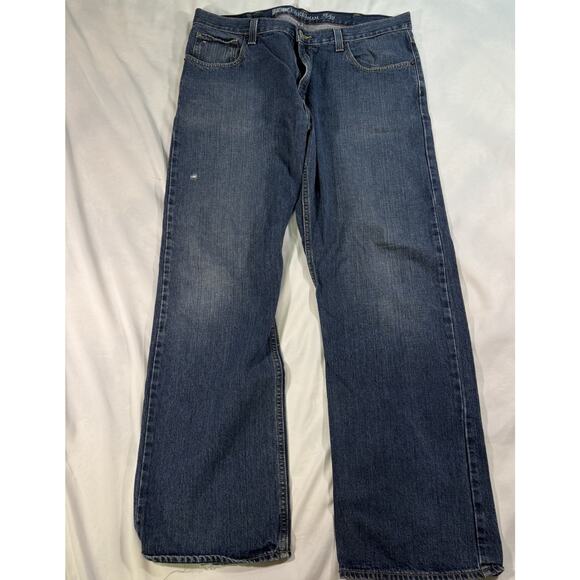 Hilfiger Brand Denim Men's 38x32 Blue Denim Relaxed Freedom Jeans - Picture 1 of 8